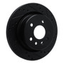 R1 01-01 Cadillac CATERA Rear Right Drilled & Slotted Black Brake Rotor