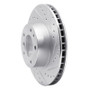 R1 87-95 BMW 540I Front Right Drilled & Slotted Silver Brake Rotor