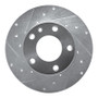 R1 76-76 BMW 530I Front Left Drilled & Slotted Silver Brake Rotor