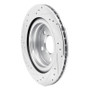 R1 16-26 BMW 228I xDrive Gran Coupe Rear Right Drilled & Slotted Silver Brake Rotor
