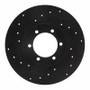 R1 78-82 Nissan 720 DATSUN Front Left Drilled & Slotted Black Brake Rotor