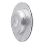 R1 12-20 BMW 340I Rear Left Drilled & Slotted Silver Brake Rotor