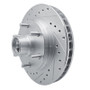 R1 94-02 Chevrolet Express 2500 Front Left Drilled & Slotted Silver Brake Rotor