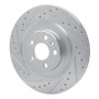 R1 16-26 Polestar Polestar 2 Rear Left Drilled & Slotted Silver Brake Rotor