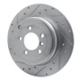 R1 03-05 Land Rover Range Rover Rear Left Drilled & Slotted Silver Brake Rotor