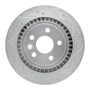 R1 10-17 Volvo XC60 Rear Right Drilled & Slotted Silver Brake Rotor