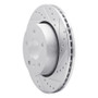 R1 94-02 Land Rover Range Rover Front Right Drilled & Slotted Silver Brake Rotor