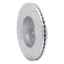 R1 94-02 Land Rover Range Rover Front Right Drilled & Slotted Silver Brake Rotor