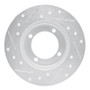 R1 88-93 Ford Festiva Front Right Drilled & Slotted Silver Brake Rotor