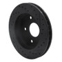 R1 94-99 Dodge Ramcharger (Mexico) Front Left Drilled & Slotted Black Brake Rotor