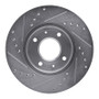 R1 00-04 Volvo V40 Front Right Drilled & Slotted Silver Brake Rotor