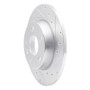R1 02-08 Chevrolet Zafira (Mexico) Rear Right Drilled & Slotted Silver Brake Rotor
