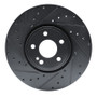 R1 19-25 Mercedes-Benz EQB 350 Front Left Drilled & Slotted Black Brake Rotor