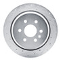 R1 21-22 Chevrolet Colorado Rear Left Drilled & Slotted Silver Brake Rotor