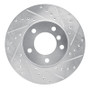 R1 06-13 BMW 128I Front Right Drilled & Slotted Silver Brake Rotor