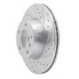 R1 06-13 BMW 128I Front Right Drilled & Slotted Silver Brake Rotor