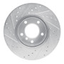R1 06-13 BMW 128I Front Right Drilled & Slotted Silver Brake Rotor