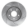 R1 11-25 Chevrolet City Express Front Left Drilled & Slotted Silver Brake Rotor