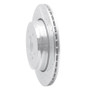 R1 04-10 BMW 528I Rear Right Drilled & Slotted Silver Brake Rotor