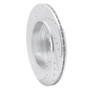 R1 04-10 BMW 528I Rear Right Drilled & Slotted Silver Brake Rotor