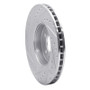 R1 98-04 Volvo C70 Front Right Drilled & Slotted Silver Brake Rotor
