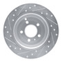 R1 96-04 Volvo C70 Rear Right Drilled & Slotted Silver Brake Rotor