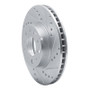 R1 91-95 Volvo 740 Front Right Drilled & Slotted Silver Brake Rotor