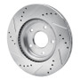 R1 11-19 Nissan Juke Front Right Drilled & Slotted Silver Brake Rotor