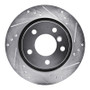 R1 03-08 BMW Z4 Rear Right Drilled & Slotted Silver Brake Rotor