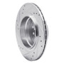 R1 03-08 BMW Z4 Rear Right Drilled & Slotted Silver Brake Rotor