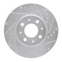 R1 93-95 Volvo 850 Front Left Drilled & Slotted Silver Brake Rotor