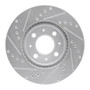 R1 93-95 Volvo 850 Front Left Drilled & Slotted Silver Brake Rotor