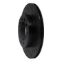 R1 83-89 Chrysler Conquest Rear Right Drilled & Slotted Black Brake Rotor