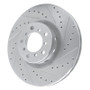 R1 00-03 BMW M5 Left Front Drilled & Slotted Silver Brake Rotor