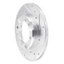 R1 91-92 Dodge COLT Front Right Drilled & Slotted Silver Brake Rotor