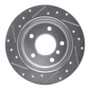 R1 96-02 BMW Z3 Rear Right Drilled & Slotted Silver Brake Rotor