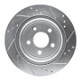R1 08-10 Chevrolet COBALT Rear Left Drilled & Slotted Silver Brake Rotor