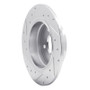 R1 91-99 BMW 323I Rear Right Drilled & Slotted Silver Brake Rotor