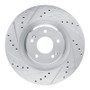 R1 19-22 Hyundai Veloster N Front Left Drilled & Slotted Silver Brake Rotor