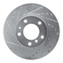 R1 89-95 BMW 525IT Front Left Drilled & Slotted Silver Brake Rotor