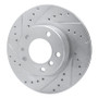 R1 89-95 BMW 525IT Front Left Drilled & Slotted Silver Brake Rotor