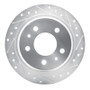 R1 82-89 BMW 528E Rear Right Drilled & Slotted Silver Brake Rotor