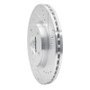 R1 13-19 Nissan SENTRA Front Right Drilled & Slotted Silver Brake Rotor