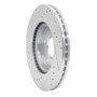 R1 13-19 Nissan SENTRA Front Right Drilled & Slotted Silver Brake Rotor