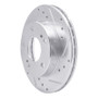 R1 94-96 Nissan 240SX Front Right Drilled & Slotted Silver Brake Rotor