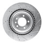 R1 14-24 Land Rover Range Rover Rear Left Drilled & Slotted Silver Brake Rotor