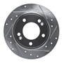 R1 11-25 Hyundai Elantra Coupe Rear Right Drilled & Slotted Silver Brake Rotor