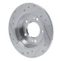 R1 11-25 Hyundai Elantra Coupe Rear Right Drilled & Slotted Silver Brake Rotor