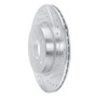 R1 19-24 Infiniti QX50 Rear Right Drilled & Slotted Silver Brake Rotor