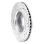 R1 06-09 Buick Rainier Front Right Drilled & Slotted Silver Brake Rotor